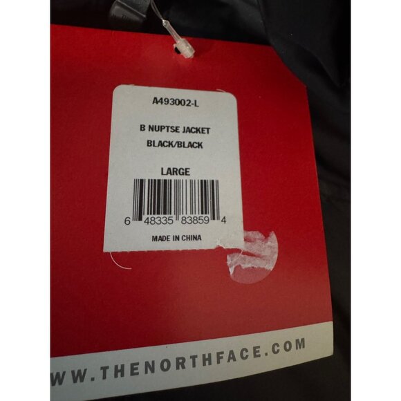 The North Face Boys Black Nuptse Jacket 600 Fill Goose Down Size Large (12) NWT - Picture 6 of 6